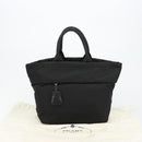 PRADA Omkeerbare Handtas Nylon Zwart Zilver Auth 182129A-26