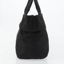 PRADA Omkeerbare Handtas Nylon Zwart Zilver Auth 182129A-4
