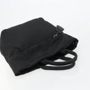 PRADA Omkeerbare Handtas Nylon Zwart Zilver Auth 182129A-6