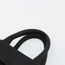 PRADA Omkeerbare Handtas Nylon Zwart Zilver Auth 182129A-8