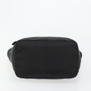 PRADA Omkeerbare Handtas Nylon Zwart Zilver Auth 182129A-9