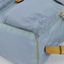 PRADA Backpack Nylon Light Blue Silver Auth 182131-9