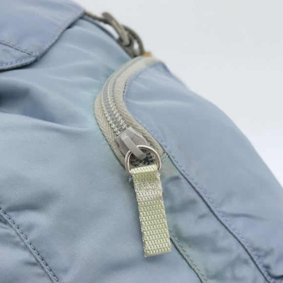 PRADA Backpack Nylon Light Blue Silver Auth 182131