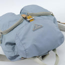 PRADA Backpack Nylon Light Blue Silver Auth 182131-6