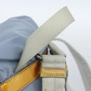 PRADA Backpack Nylon Light Blue Silver Auth 182131-7