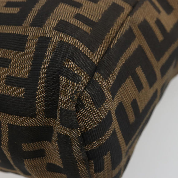 FENDI Zucca Canvas Handtasche Schwarz Braun Auth 182132