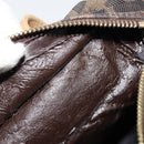 FENDI Zucca Canvas Handtasche Schwarz Braun Auth 182132-19