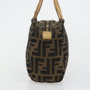 FENDI Zucca Canvas Handtasche Schwarz Braun Auth 182132-4