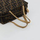 FENDI Zucca Canvas Handtasche Schwarz Braun Auth 182132-7