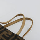 FENDI Zucca Canvas Handtasche Schwarz Braun Auth 182132-8
