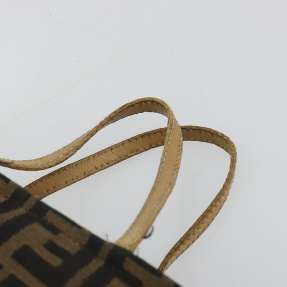 FENDI Zucca Canvas Handtasche Schwarz Braun Auth 182132
