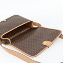 CELINE Macadam Canvas Shoulder Bag PVC Leather Brown Gold Auth 182134A-14
