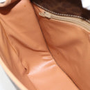 CELINE Macadam Canvas Shoulder Bag PVC Leather Brown Gold Auth 182134A-18