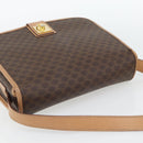 CELINE Macadam Canvas Shoulder Bag PVC Leather Brown Gold Auth 182134A-6