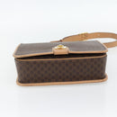 CELINE Macadam Canvas Shoulder Bag PVC Leather Brown Gold Auth 182134A-9