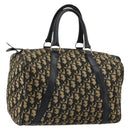 Christian Dior Trotter Canvas Boston Bag Navy Silver Auth 182138-1