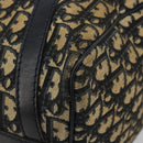 Christian Dior Trotter Canvas Boston Bag Navy Silver Auth 182138-10