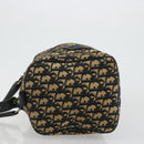 Christian Dior Trotter Canvas Boston Bag Navy Silver Auth 182138-5