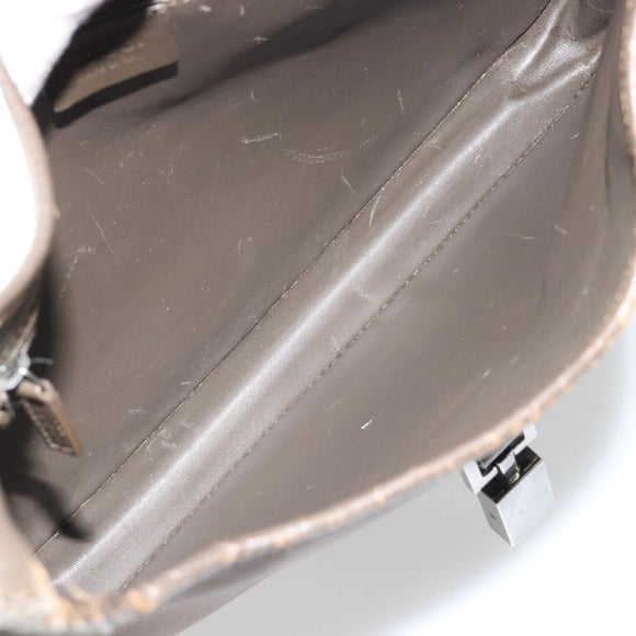 GUCCI Jackie Shoulder Bag Satin Brown Silver 001 3306 Auth 182140