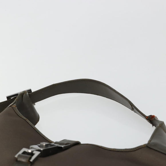 GUCCI Jackie Shoulder Bag Satin Brown Silver 001 3306 Auth 182140