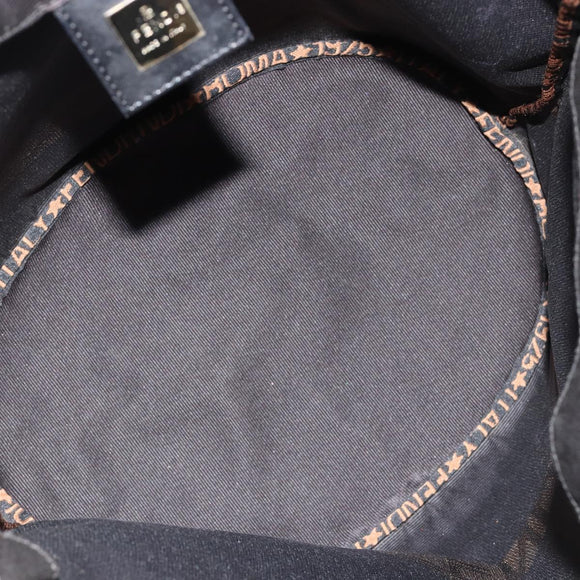 FENDI Tote Bag Canvas Black Auth 182142