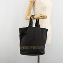 FENDI Tote Bag Canvas Black Auth 182142-19