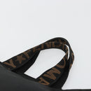 FENDI Tote Bag Canvas Black Auth 182142-8