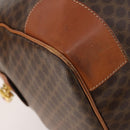 CELINE Macadam Canvas Boston Bag PVC Leather Brown Gold Auth 182143A-14