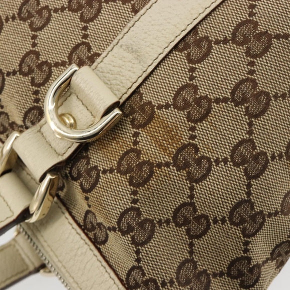 GUCCI GG Canvas Abbey Tote Bag Beige Gold 141470 Auth 182144