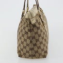 GUCCI GG Canvas Abbey Tote Bag Beige Gold 141470 Auth 182144-3
