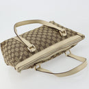 GUCCI GG Canvas Abbey Tote Bag Beige Gold 141470 Auth 182144-6