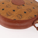 MCM Vicetos Logogram Shoulder Bag PVC Brown Gold Auth 182146-11
