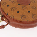 MCM Vicetos Logogram Shoulder Bag PVC Brown Gold Auth 182146-12