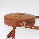 MCM Vicetos Logogram Shoulder Bag PVC Brown Gold Auth 182146-4