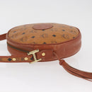 MCM Vicetos Logogram Shoulder Bag PVC Brown Gold Auth 182146-5