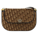 Christian Dior Trotter Canvas Umhängetasche Braun Gold Original 182147-2
