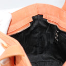 Salvatore Ferragamo Vara Ribbon Hand Bag Suede Orange Silver Auth 182149-19
