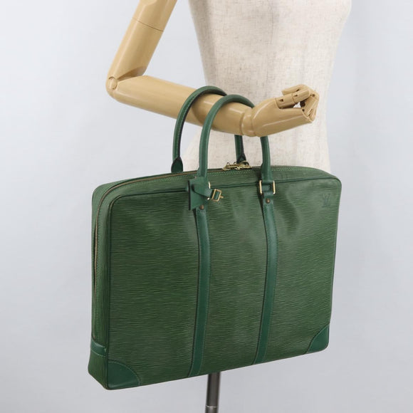 LOUIS VUITTON Epi Porte Documents Voyage Businesstasche Grün M54474 Auth 182153