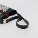 GUCCI GG Supreme Sherry Line Shoulder Bag PVC Navy Gold Auth 182154A-7
