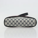 GUCCI GG Supreme Sherry Line Shoulder Bag PVC Navy Gold Auth 182154A-5