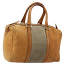 Christian Dior Handtasche Leder Wildleder Braun Gold Authentisch 182155-1
