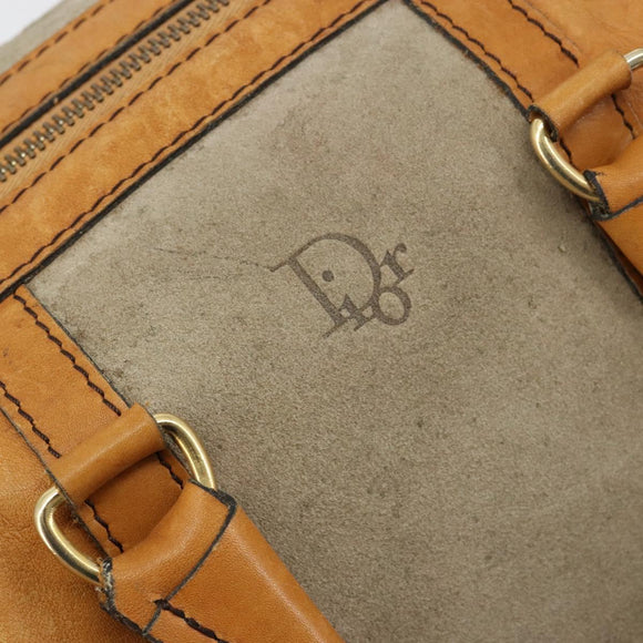 Christian Dior Handtasche Leder Wildleder Braun Gold Authentisch 182155