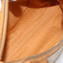 Christian Dior Handtasche Leder Wildleder Braun Gold Authentisch 182155-16