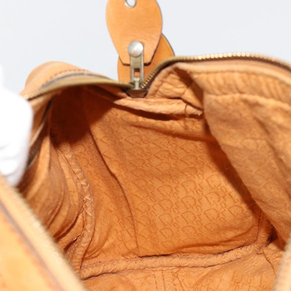 Christian Dior Handtasche Leder Wildleder Braun Gold Authentisch 182155