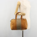 Christian Dior Handtasche Leder Wildleder Braun Gold Authentisch 182155-21