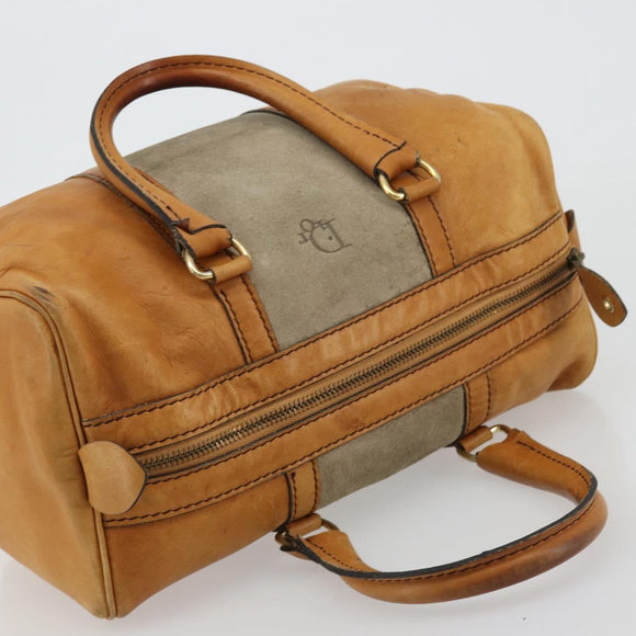 Christian Dior Handtasche Leder Wildleder Braun Gold Authentisch 182155