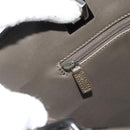GUCCI Tote Bag Satin Khaki Silver 002 1099 Auth 182156-19