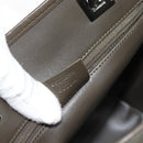 GUCCI Tote Bag Satin Khaki Silver 002 1099 Auth 182156-21