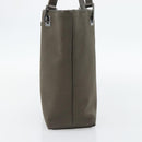 GUCCI Tote Bag Satin Khaki Silver 002 1099 Auth 182156-5