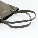 GUCCI Tote Bag Satin Khaki Silver 002 1099 Auth 182156-7